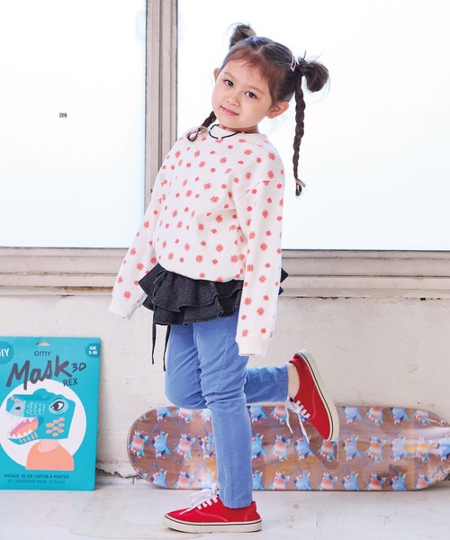 LSP WOW(エルエスピーワオ)の「【LSP WOW!】ソウガラプリントトレーナー(スウェット・キッズ・チャコール/ベージュ/イエロー/モカ/ライトブルー/オフホワイト・80/90/100/110/120/130)」の21枚目の写真