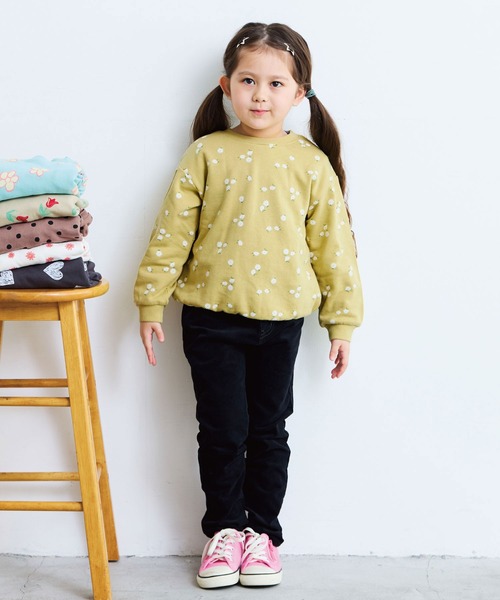 LSP WOW(エルエスピーワオ)の「【LSP WOW!】ソウガラプリントトレーナー(スウェット・キッズ・チャコール/ベージュ/イエロー/モカ/ライトブルー/オフホワイト・80/90/100/110/120/130)」の15枚目の写真