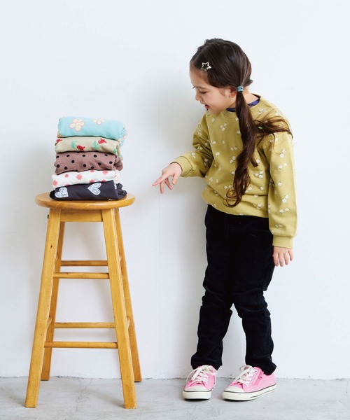 LSP WOW(エルエスピーワオ)の「【LSP WOW!】ソウガラプリントトレーナー(スウェット・キッズ・チャコール/ベージュ/イエロー/モカ/ライトブルー/オフホワイト・80/90/100/110/120/130)」の14枚目の写真