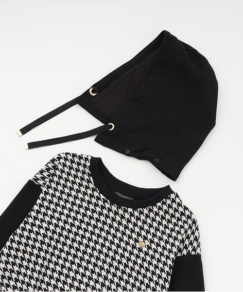 ケイトスペード ガールズ 千鳥フードワンピース 140cm 新品♪ kate spade new york kids（ケイトスペードニューヨーク）の「ガールズ