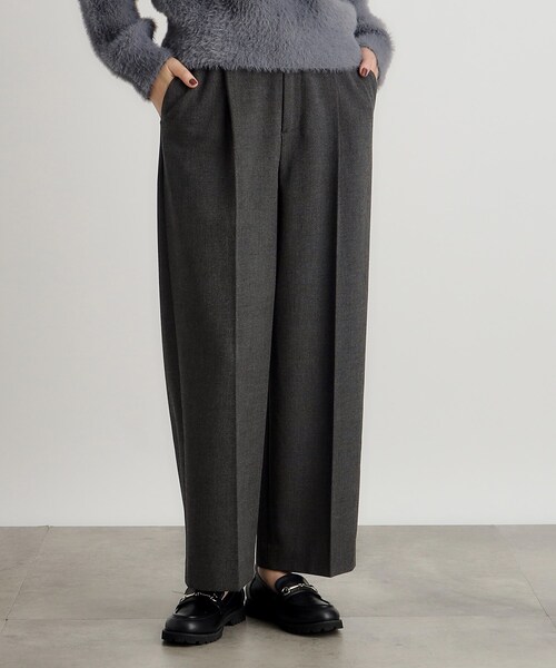 grove（グローブ）の「◆シャークスキン裏起毛スラックスパンツ（その他パンツ・レディース・ダークブラウン/ブラック系3/チャコール・02/03/01/04/05）」の5枚目の写真