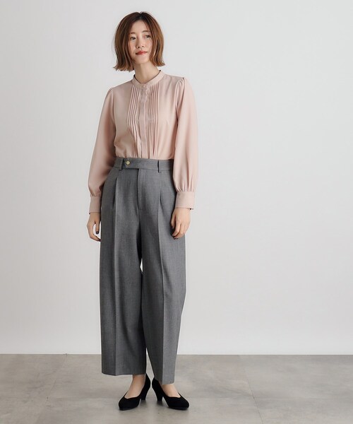 grove（グローブ）の「◆シャークスキン裏起毛スラックスパンツ（その他パンツ・レディース・ダークブラウン/ブラック系3/チャコール・02/03/01/04/05）」の11枚目の写真