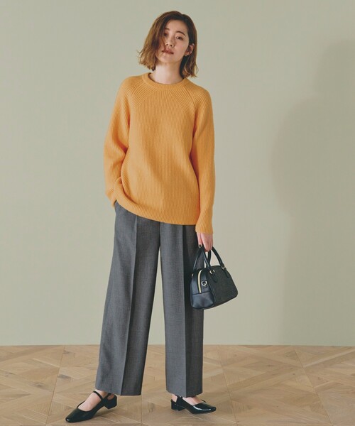 grove（グローブ）の「◆シャークスキン裏起毛スラックスパンツ（その他パンツ・レディース・ダークブラウン/ブラック系3/チャコール・02/03/01/04/05）」の13枚目の写真