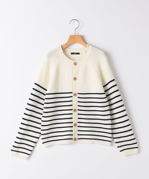 【セール】SHIPS KIDS:130～155cm / 〈洗濯機可能〉ボーダー カーディガン（カーディガン/ボレロ）｜SHIPS（シップス）