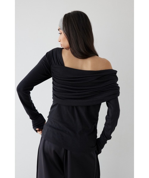 ALEXIA STAM(アリシアスタン)の「Off One Shoulder Top /オフショルダートップス(Tシャツ/カットソー・レディース・グレー/ブラック/ホワイト・FREE)」の11枚目の写真