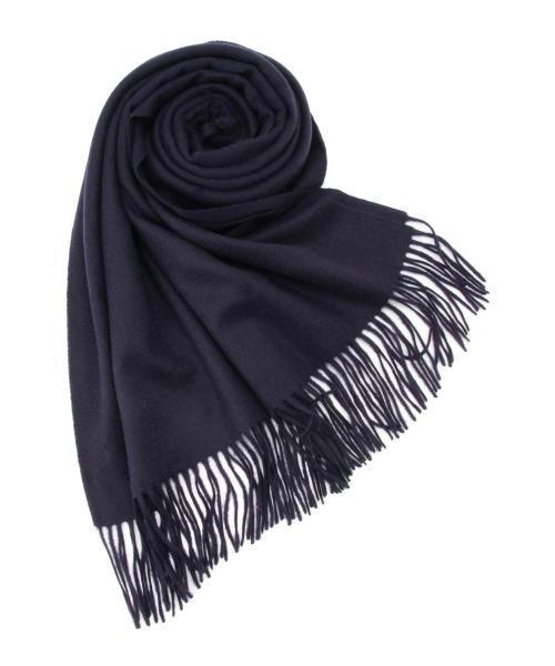 BEAMS LIGHTS Women's（ビームスライツ ウィメンズ）の「BEAMS LIGHTS / カシミヤ 無地ストール（ストール/ショール・レディース・チャコールグレー/ブラウン系その他/ネイビー・ONE SIZE）」の5枚目の写真