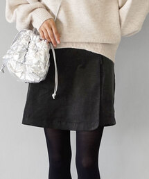 MIMIMEMETE | ベロア ラップ風ミニスカート(スカート)