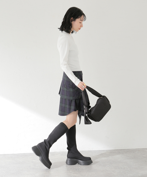 セール】【OPEN YY / オープンワイワイ】Woven TARTAN SHIRT SKIRT
