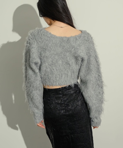 NEUNA(ヌナ)の「シャギークロスニット(ニット/セーター・レディース・オフホワイト/グレー/チャコールグレー/ラベンダー・FREE)」の16枚目の写真