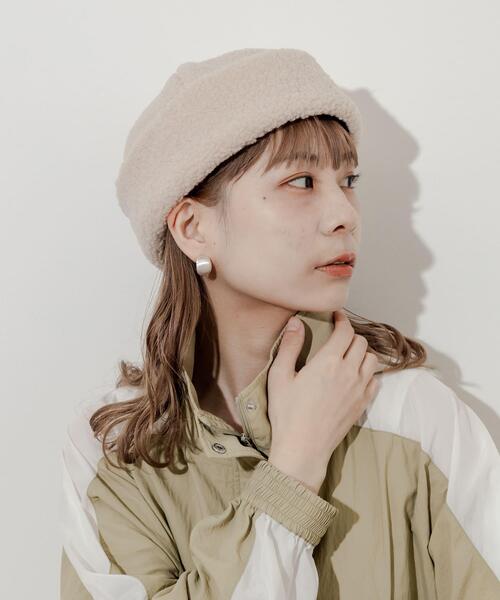 SMELLY（スメリー）の「ボアロールワッチ（ニットキャップ/ビーニー・レディース・アイボリー/モカ・-）」の3枚目の写真