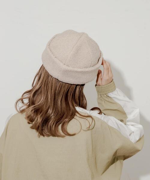 SMELLY（スメリー）の「ボアロールワッチ（ニットキャップ/ビーニー・レディース・アイボリー/モカ・-）」の6枚目の写真