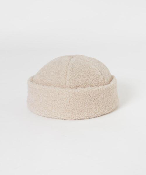 SMELLY（スメリー）の「ボアロールワッチ（ニットキャップ/ビーニー・レディース・アイボリー/モカ・-）」の7枚目の写真