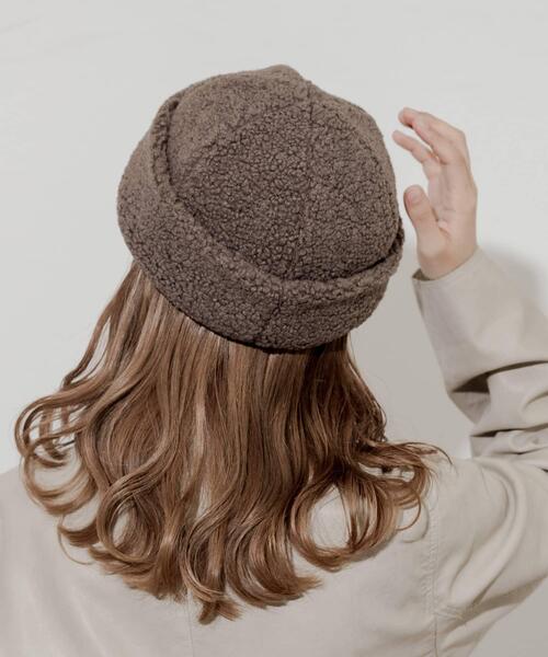 SMELLY（スメリー）の「ボアロールワッチ（ニットキャップ/ビーニー・レディース・アイボリー/モカ・-）」の13枚目の写真