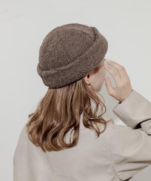 SMELLY（スメリー）の「ボアロールワッチ（ニットキャップ/ビーニー・レディース・アイボリー/モカ・-）」の14枚目の写真