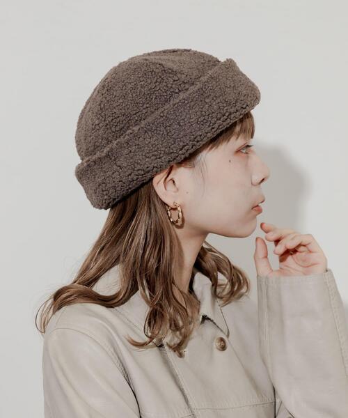 SMELLY（スメリー）の「ボアロールワッチ（ニットキャップ/ビーニー・レディース・アイボリー/モカ・-）」の15枚目の写真