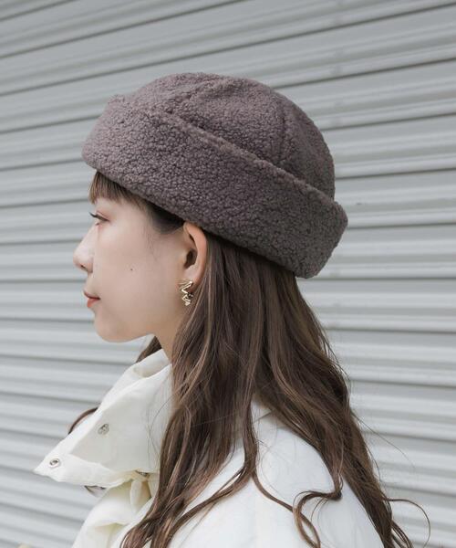 SMELLY（スメリー）の「ボアロールワッチ（ニットキャップ/ビーニー・レディース・アイボリー/モカ・-）」の17枚目の写真