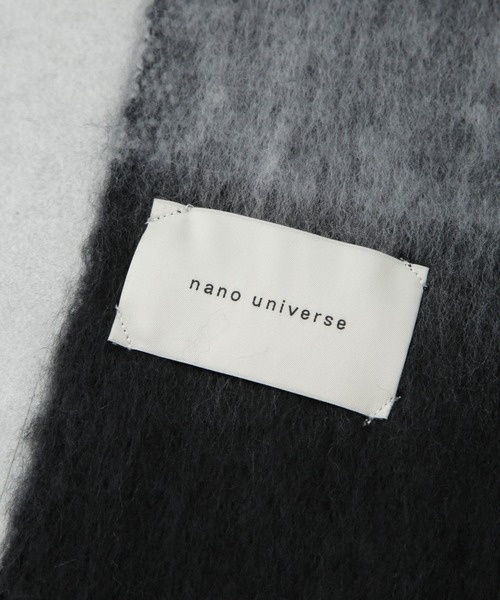 NANO universe（ナノユニバース）の「ボリュームチェックマフラー（マフラー・レディース・ブラック/ブルー/イエロー・FREE）」の6枚目の写真