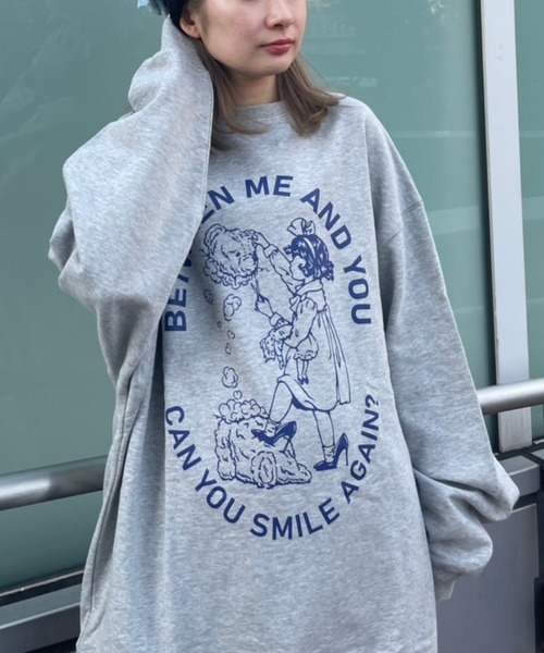 Candy Stripper（キャンディストリッパー）の「BETWEEN ME AND YOU SWEAT ワンピース（スウェット・レディース・オフホワイト/ヘザーグレー/ブラック・2）」の3枚目の写真