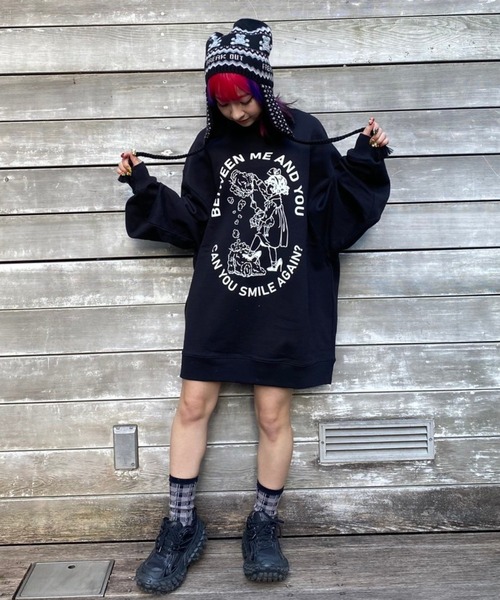 Candy Stripper（キャンディストリッパー）の「BETWEEN ME AND YOU SWEAT ワンピース（スウェット・レディース・オフホワイト/ヘザーグレー/ブラック・2）」の9枚目の写真