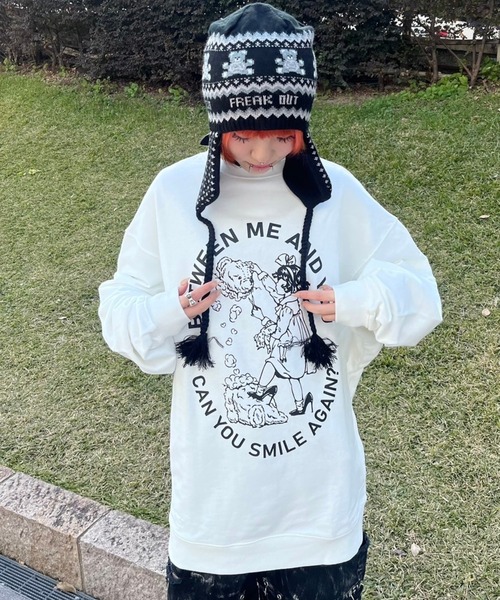 Candy Stripper（キャンディストリッパー）の「BETWEEN ME AND YOU SWEAT ワンピース（スウェット・レディース・オフホワイト/ヘザーグレー/ブラック・2）」の10枚目の写真