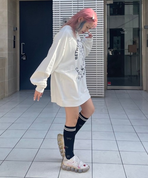 Candy Stripper（キャンディストリッパー）の「BETWEEN ME AND YOU SWEAT ワンピース（スウェット・レディース・オフホワイト/ヘザーグレー/ブラック・2）」の21枚目の写真