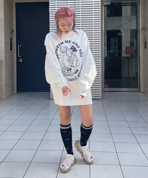 Candy Stripper（キャンディストリッパー）の「BETWEEN ME AND YOU SWEAT ワンピース（スウェット・レディース・オフホワイト/ヘザーグレー/ブラック・2）」の16枚目の写真