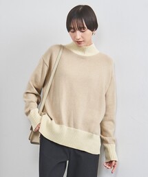 UNITED ARROWS | バイカラー ハイネック ニットプルオーバー(ニット/セーター)