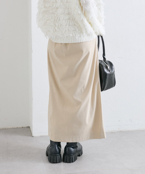 w closet（ダブルクローゼット）の「スリットロングスカート（スカート・レディース・アイボリー/ピンク/ブラック・FREE）」の7枚目の写真