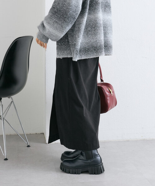 w closet（ダブルクローゼット）の「スリットロングスカート（スカート・レディース・アイボリー/ピンク/ブラック・FREE）」の16枚目の写真