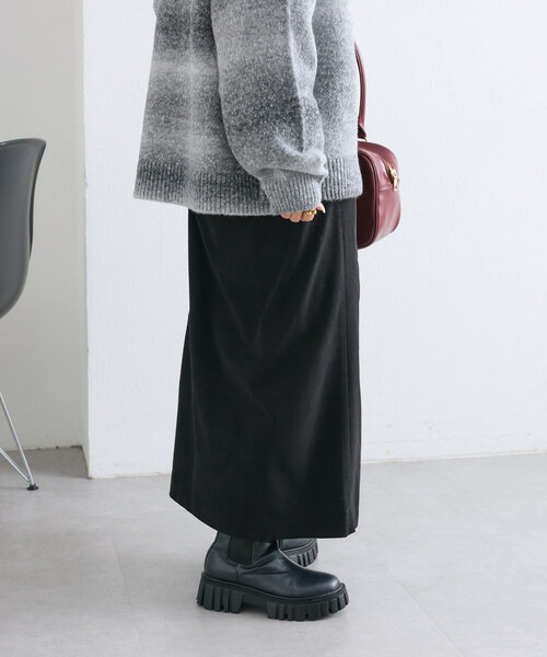 w closet（ダブルクローゼット）の「スリットロングスカート（スカート・レディース・アイボリー/ピンク/ブラック・FREE）」の18枚目の写真