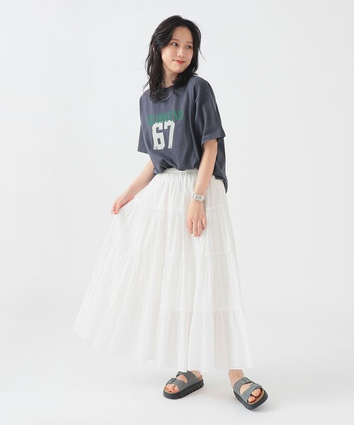B:MING by BEAMS(ビーミングバイビームス)の「プリント フットボール Tシャツ(Tシャツ/カットソー・レディース・ネイビー/ブラック系その他4/オフホワイト・ONE SIZE)」の10枚目の写真