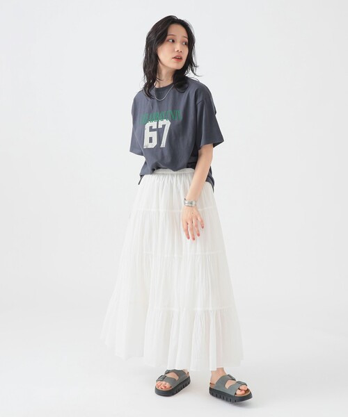 B:MING by BEAMS(ビーミングバイビームス)の「プリント フットボール Tシャツ(Tシャツ/カットソー・レディース・ネイビー/ブラック系その他4/オフホワイト・ONE SIZE)」の11枚目の写真