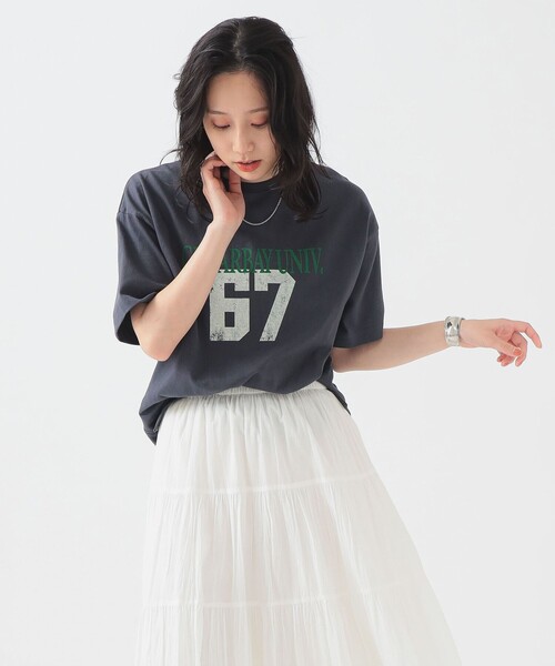 B:MING by BEAMS(ビーミングバイビームス)の「プリント フットボール Tシャツ(Tシャツ/カットソー・レディース・ネイビー/ブラック系その他4/オフホワイト・ONE SIZE)」の12枚目の写真