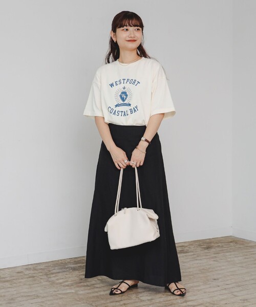 B:MING by BEAMS(ビーミングバイビームス)の「プリント フットボール Tシャツ(Tシャツ/カットソー・レディース・ネイビー/ブラック系その他4/オフホワイト・ONE SIZE)」の4枚目の写真