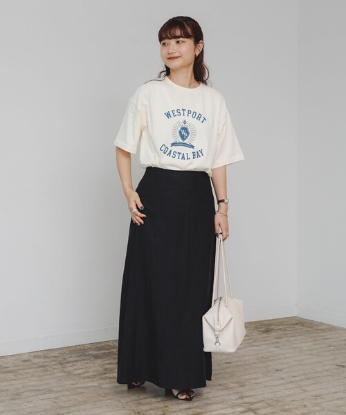 B:MING by BEAMS(ビーミングバイビームス)の「プリント フットボール Tシャツ(Tシャツ/カットソー・レディース・ネイビー/ブラック系その他4/オフホワイト・ONE SIZE)」の6枚目の写真
