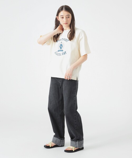 B:MING by BEAMS(ビーミングバイビームス)の「プリント フットボール Tシャツ(Tシャツ/カットソー・レディース・ネイビー/ブラック系その他4/オフホワイト・ONE SIZE)」の8枚目の写真