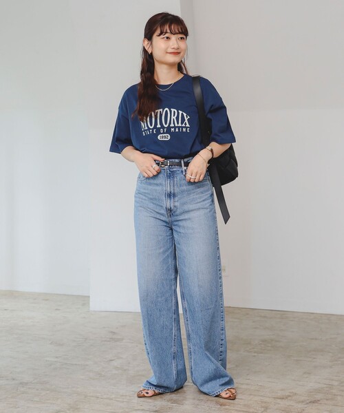B:MING by BEAMS(ビーミングバイビームス)の「プリント フットボール Tシャツ(Tシャツ/カットソー・レディース・ネイビー/ブラック系その他4/オフホワイト・ONE SIZE)」の22枚目の写真