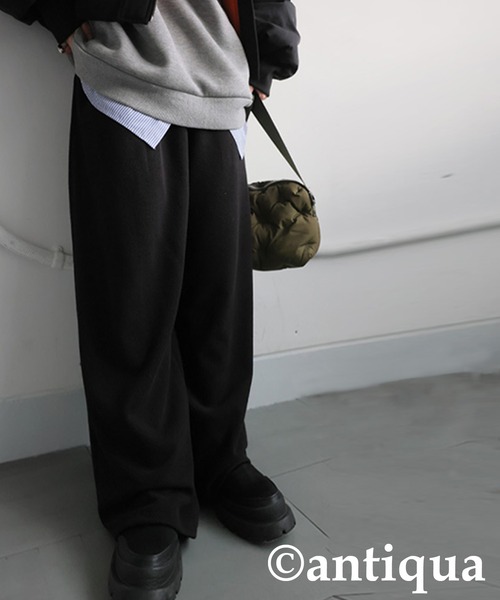 antiqua(アンティカ)の「リラックスジャガードパンツ(その他パンツ・レディース・グレー/ブラック・ONESIZE)」の10枚目の写真