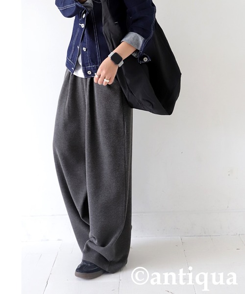 antiqua(アンティカ)の「リラックスジャガードパンツ(その他パンツ・レディース・グレー/ブラック・ONESIZE)」の21枚目の写真