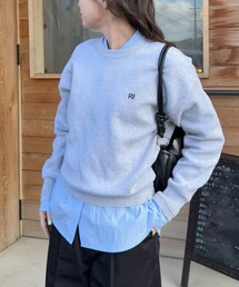 FR刺繍スウェットニットプルオーバー