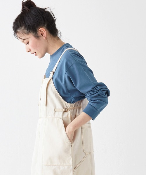 KRIFF MAYER Lady's Collection(クリフメイヤーレディースコレクション)の「ベイカーペインタージャンスカ(ジャンパースカート・レディース・ライトブルー/ナチュラル/ストライプ/ネイビー/ダークブルー・LARGE/MEDIUM)」の8枚目の写真