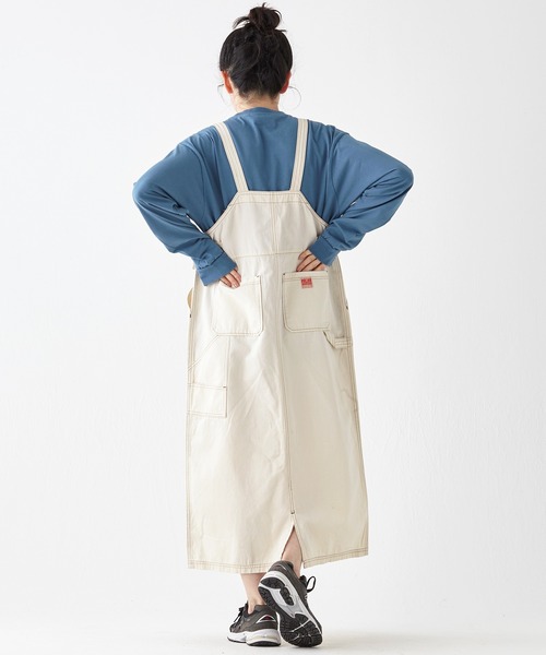 KRIFF MAYER Lady's Collection(クリフメイヤーレディースコレクション)の「ベイカーペインタージャンスカ(ジャンパースカート・レディース・ライトブルー/ナチュラル/ストライプ/ネイビー/ダークブルー・LARGE/MEDIUM)」の12枚目の写真