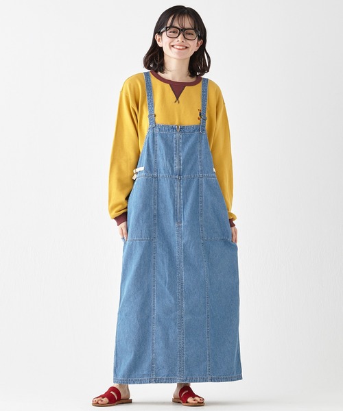 KRIFF MAYER Lady's Collection(クリフメイヤーレディースコレクション)の「ベイカーペインタージャンスカ(ジャンパースカート・レディース・ライトブルー/ナチュラル/ストライプ/ネイビー/ダークブルー・LARGE/MEDIUM)」の16枚目の写真