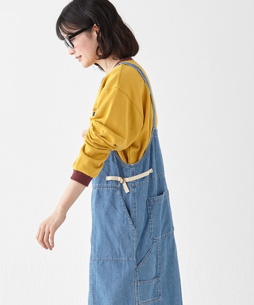 KRIFF MAYER Lady's Collection(クリフメイヤーレディースコレクション)の「ベイカーペインタージャンスカ(ジャンパースカート・レディース・ライトブルー/ナチュラル/ストライプ/ネイビー/ダークブルー・LARGE/MEDIUM)」の17枚目の写真