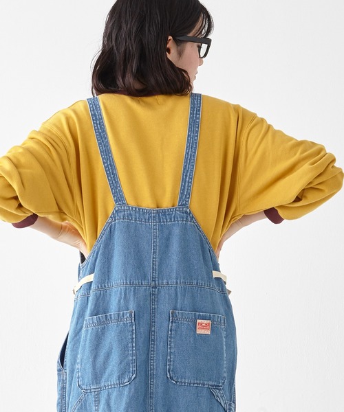 KRIFF MAYER Lady's Collection(クリフメイヤーレディースコレクション)の「ベイカーペインタージャンスカ(ジャンパースカート・レディース・ライトブルー/ナチュラル/ストライプ/ネイビー/ダークブルー・LARGE/MEDIUM)」の18枚目の写真