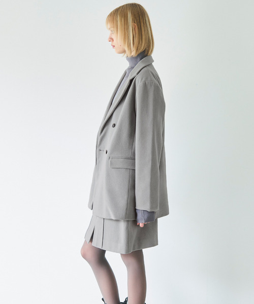 coca（coca）（コカ）の「起毛オーバーサイズジャケット（テーラードジャケット・レディース・ブラック/グレー・M/L）」の12枚目の写真