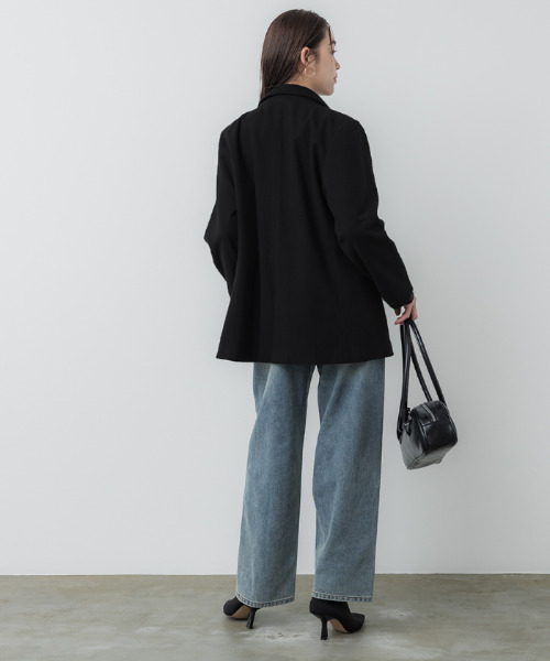 coca（coca）（コカ）の「起毛オーバーサイズジャケット（テーラードジャケット・レディース・ブラック/グレー・M/L）」の16枚目の写真