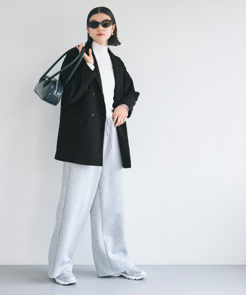 coca（coca）（コカ）の「起毛オーバーサイズジャケット（テーラードジャケット・レディース・ブラック/グレー・M/L）」の18枚目の写真