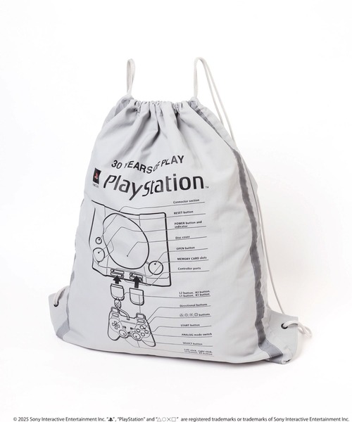 niko and...（ニコアンド）の「【PlayStation(プレイステーション)】限定プリントナップサック（バックパック/リュック・メンズ・グレー/ブラック・FREE）」の8枚目の写真