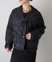 RAINSレインズ黒ノーカラーキルティングジャケット新品 ノーカラージャケット（キルティング）ファッション通販 - ZOZOTOWN